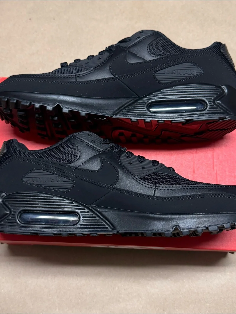 Nike Air Max 90 Triple Black Mens sz 13 Running Shoes NEW!
